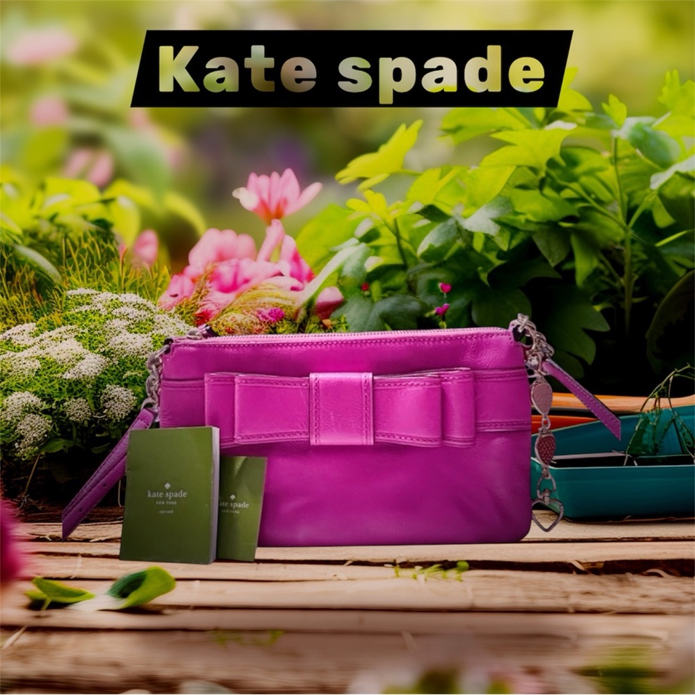 Kate Spade hot pink Y2K Fuchsia Crossbody Bag with Gold Accents - Picture 4 of 17